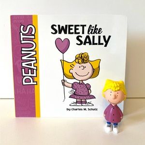 Sweet Like Sally by Charles M. Schulz + Sally PVC figurine  Peanuts - kids book
